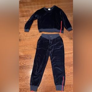 SUNDRY / Anthropologie Navy Midnight Blue Sweatsuit / Tracksuit/ Lounge XS Sz 0